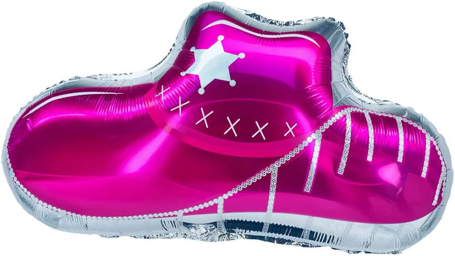 37 Inch Pink Cowgirl Hat Foil Balloon