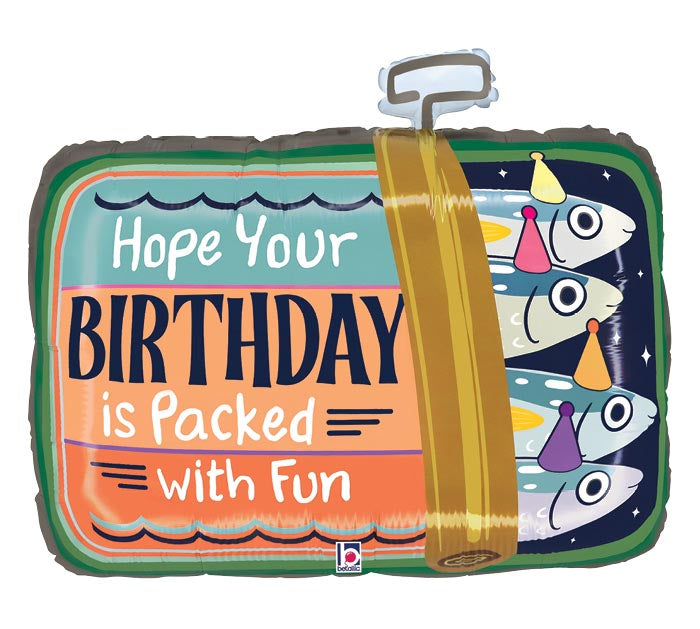 25 Inch Sardines Birthday Foil Balloon