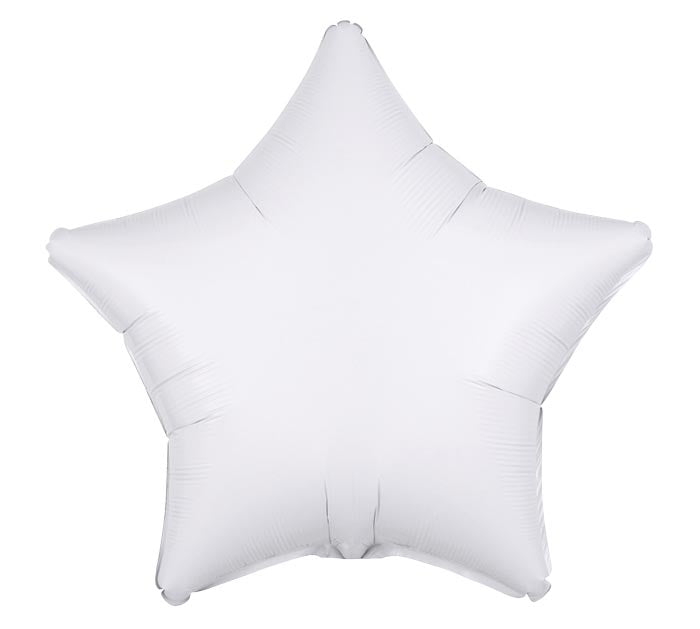 17 Inch White Star Foil Balloon