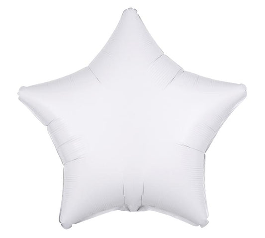 17 Inch White Star Foil Balloon