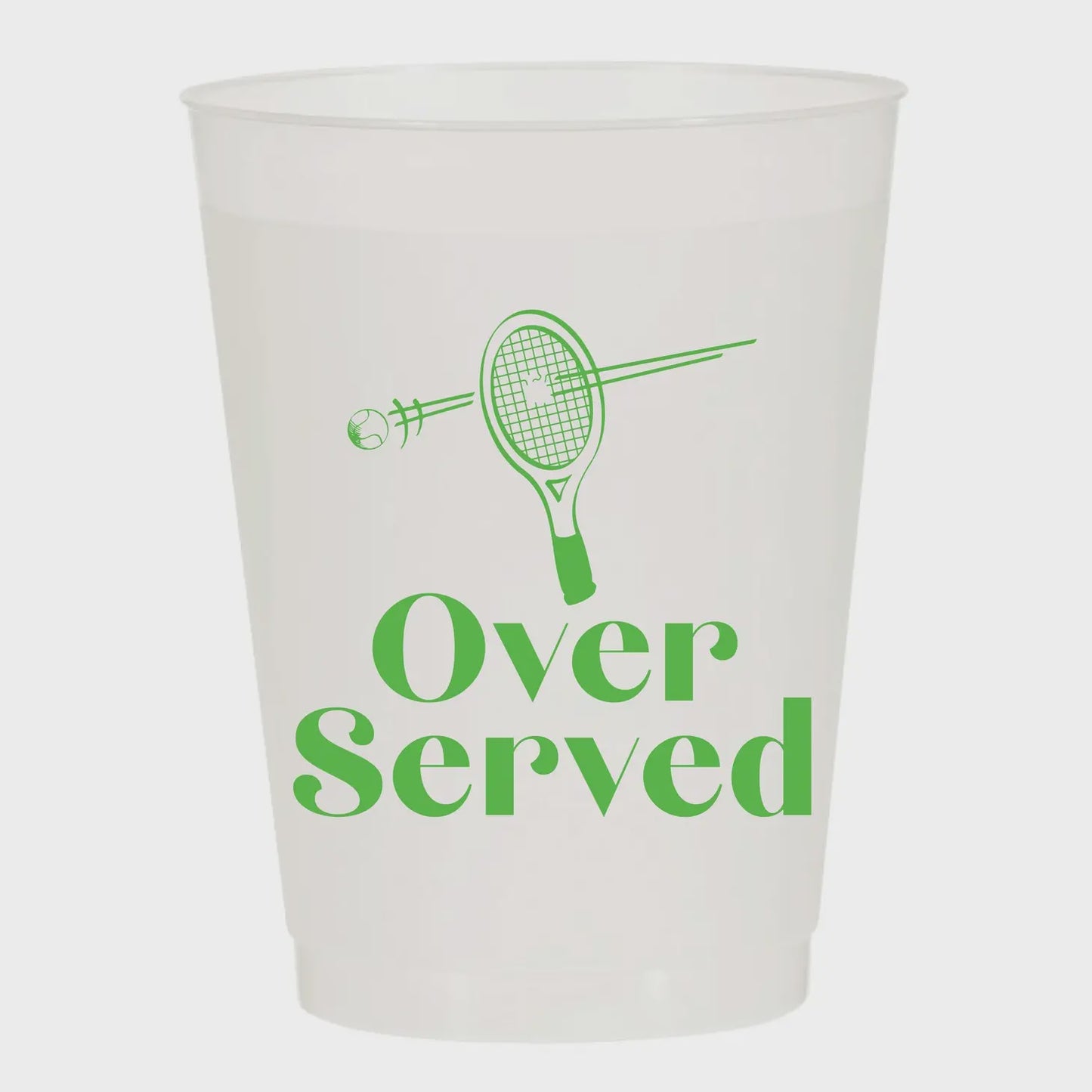 Over Served Frosted Cups