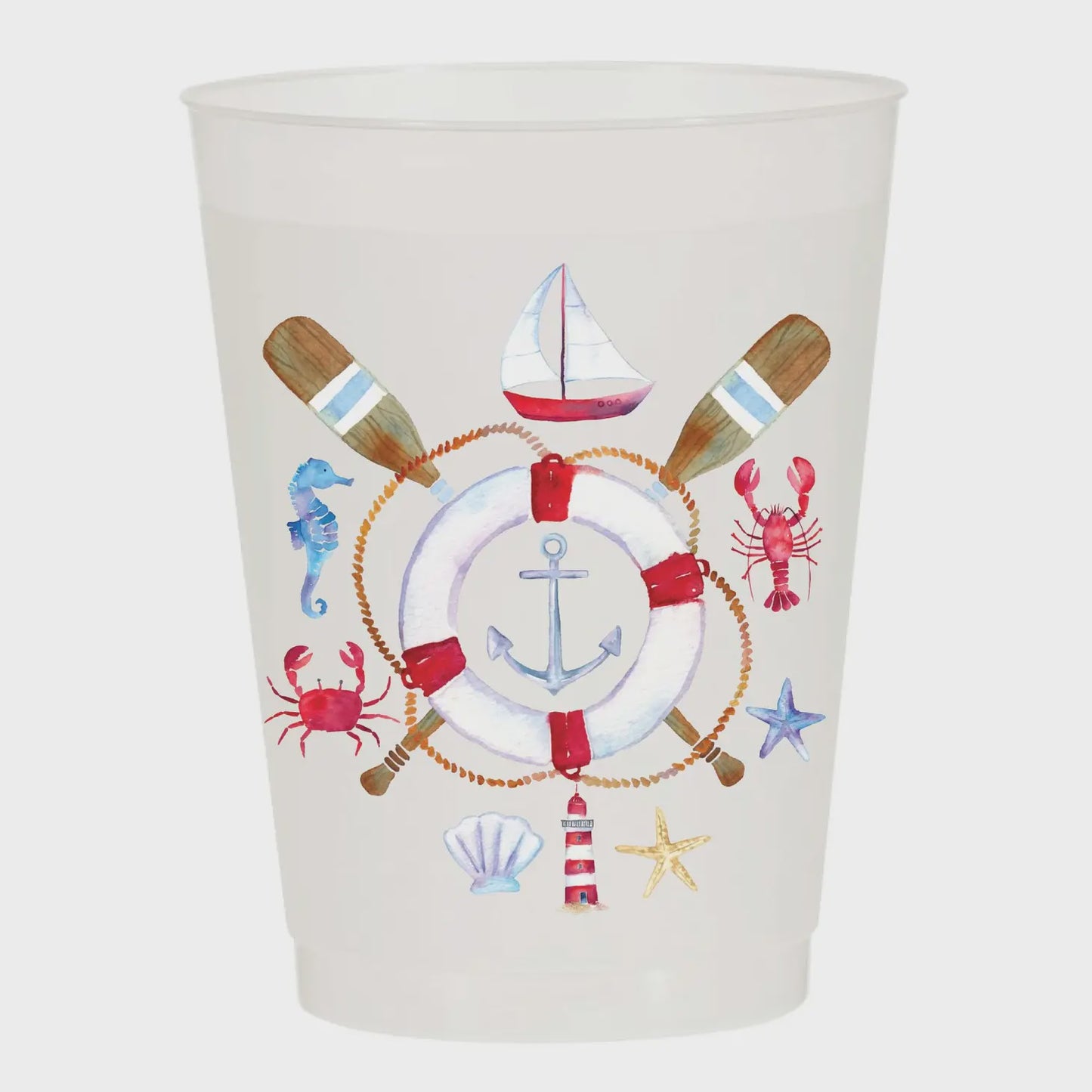 Nautical Frosted Cups