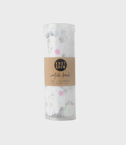 White Iridescent Confetti Bomb